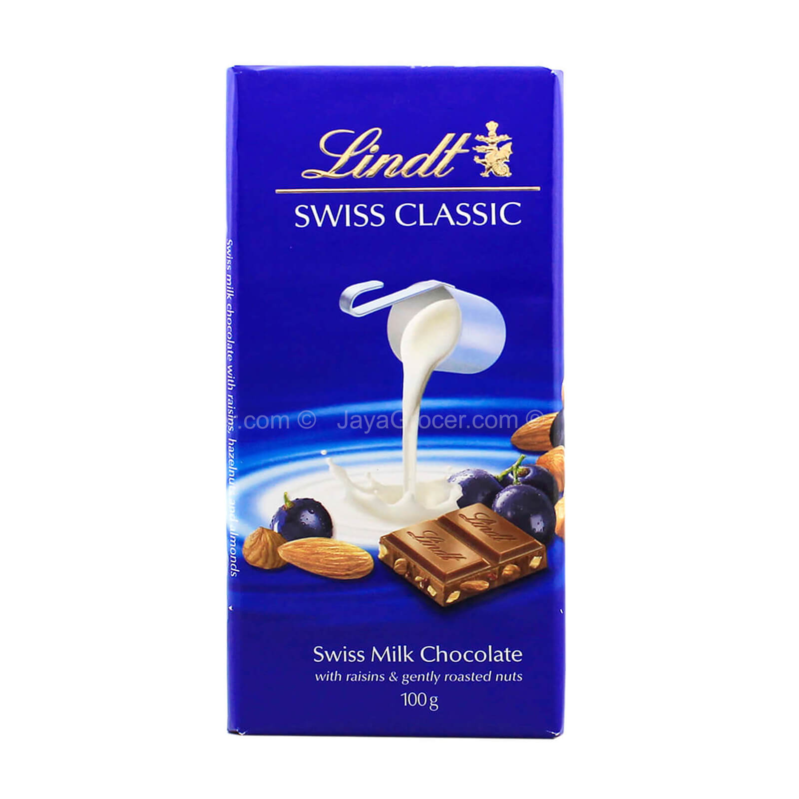 Lindt　100g　Swiss　Raisins　Milk　Classic　Swiss　Nuts　Chocolate　Roasted