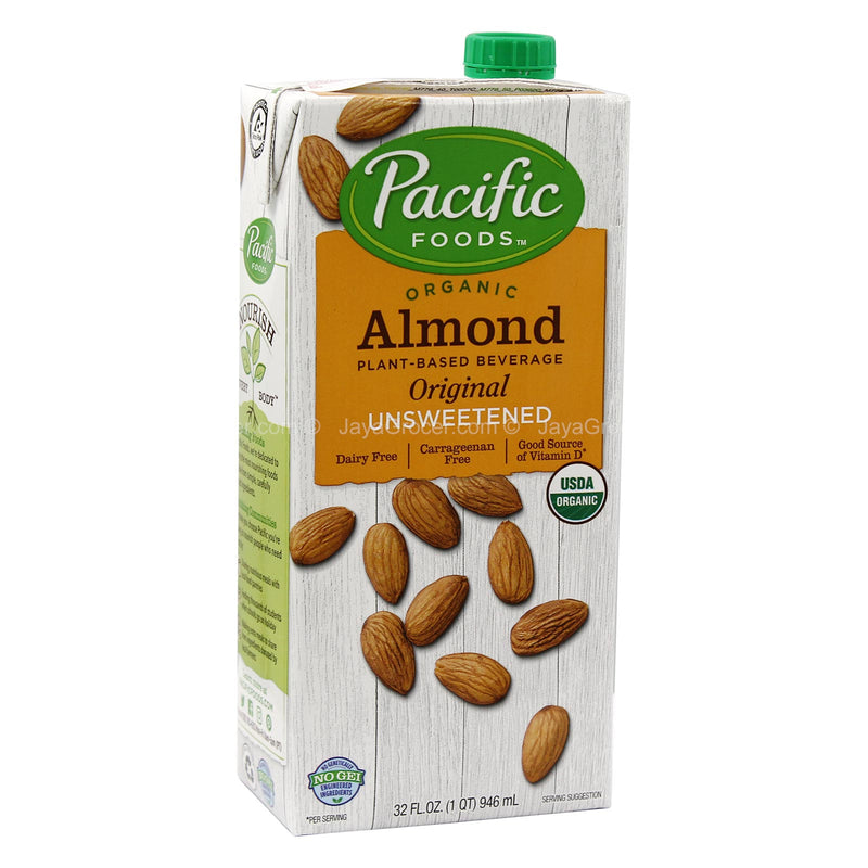 Pacific Organic Almond Milk Original Unsweetened 946ml