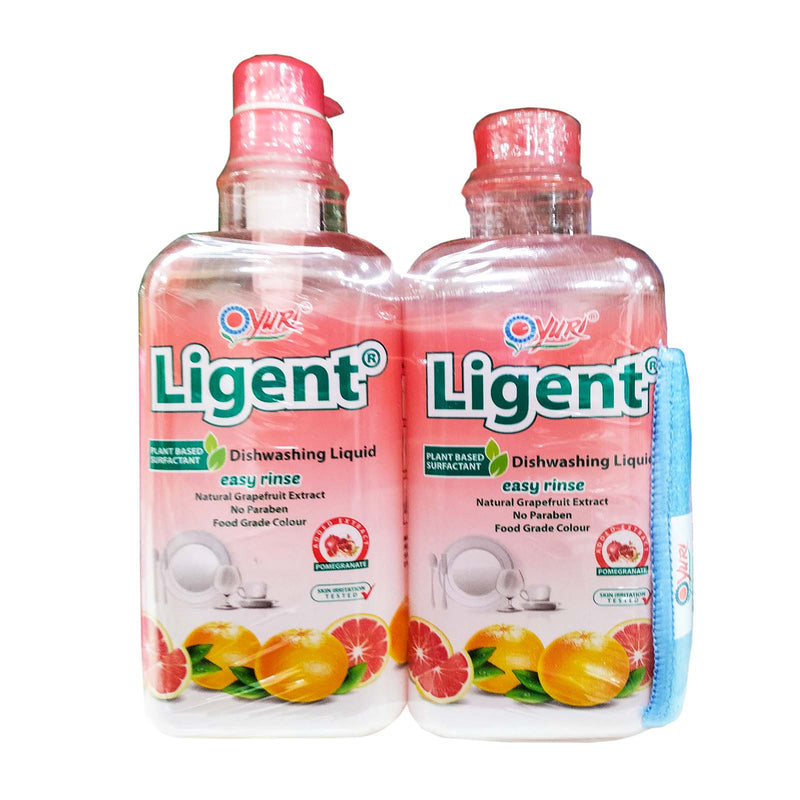 Yuri Ligent Dishwash Grapefruit Refill 1L x 2