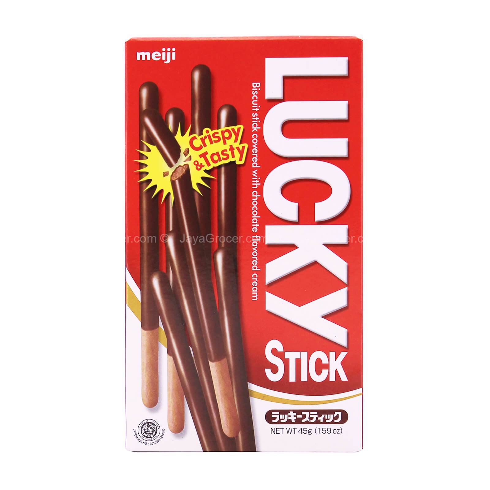 Meiji Lucky Chocolate Biscuit Stick 45g