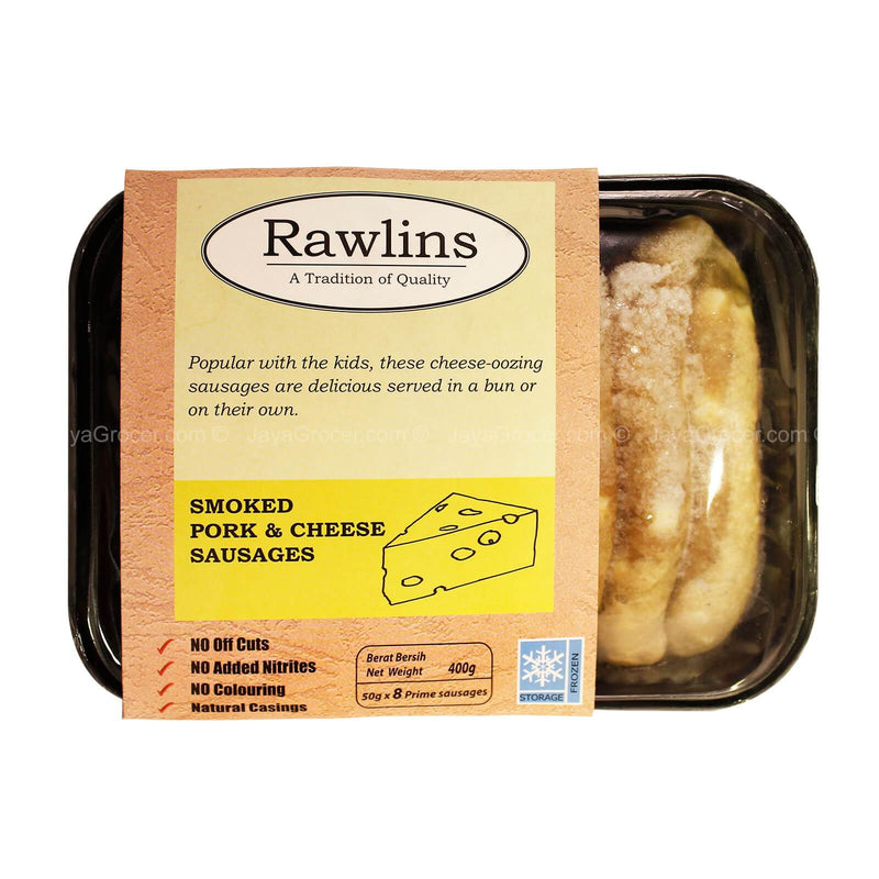 Rawlins Smoked Pork and Cheese Sausages 400g
