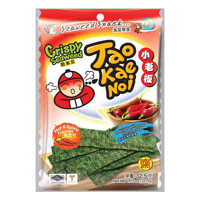 Tao Kae Noi Hot and Spicy Crispy Seaweed Snack 32.5g