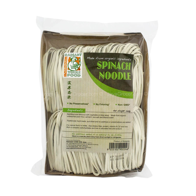 radiant organic spinach noodle 250g *1