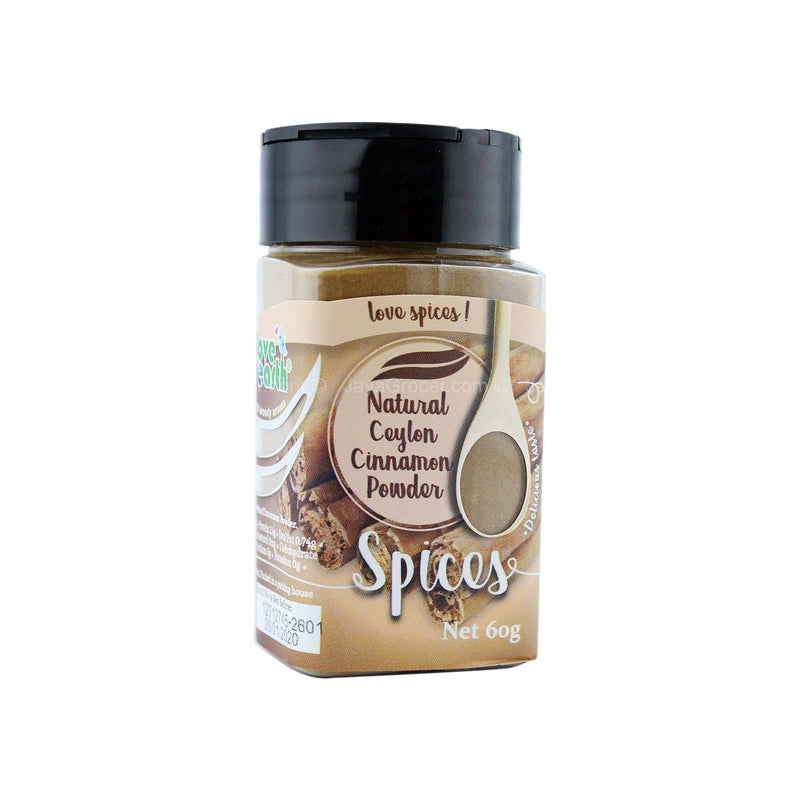 Love Earth Natural Organic Ceylon Cinnamon Powder 60g