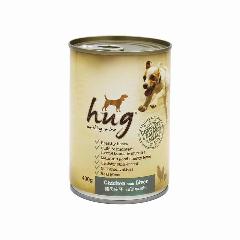 Hug Chicken with Liver Canned Dog Food 400g