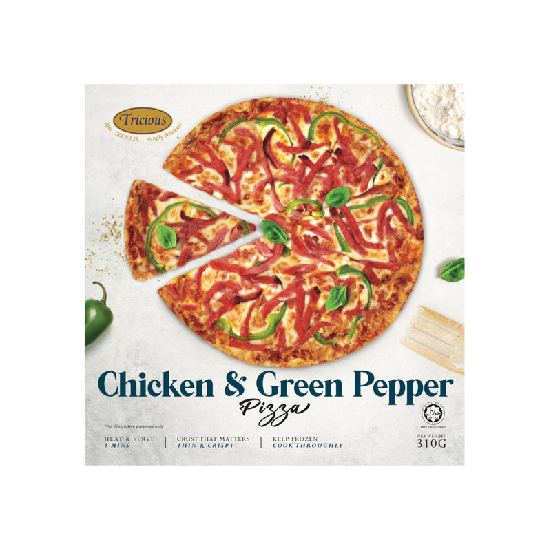 Tricious Chicken and Green Pepper 9.5 Inch Pizza 1pack