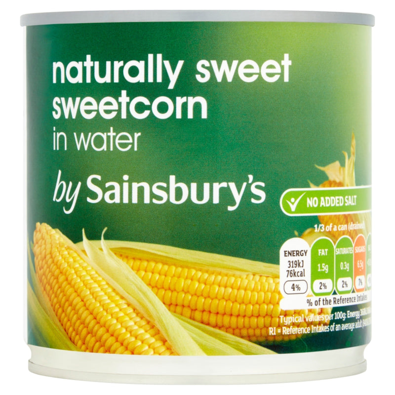 Sainsburys Natural Sweet Sweetcorn 325g