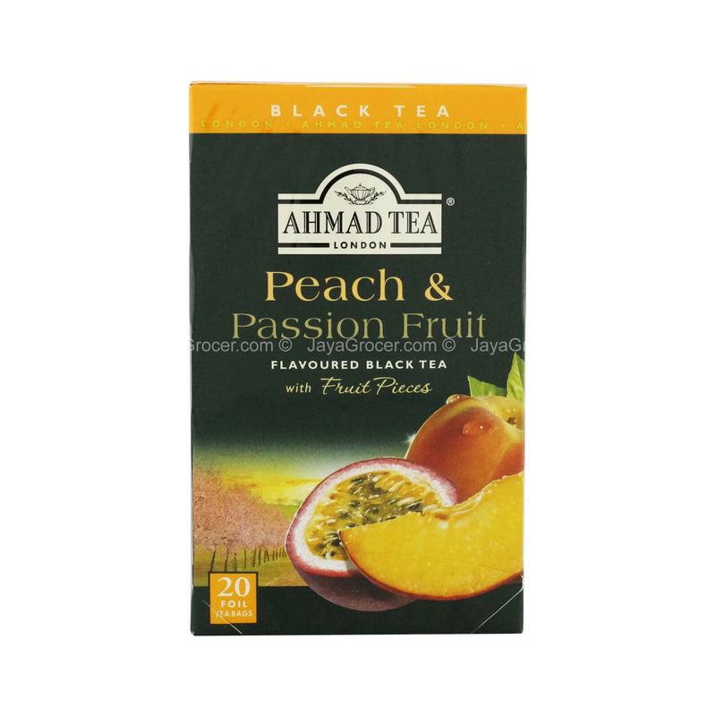 Ahmad Tea London Peach and Passion Fruit Flavoured Black Tea 40g