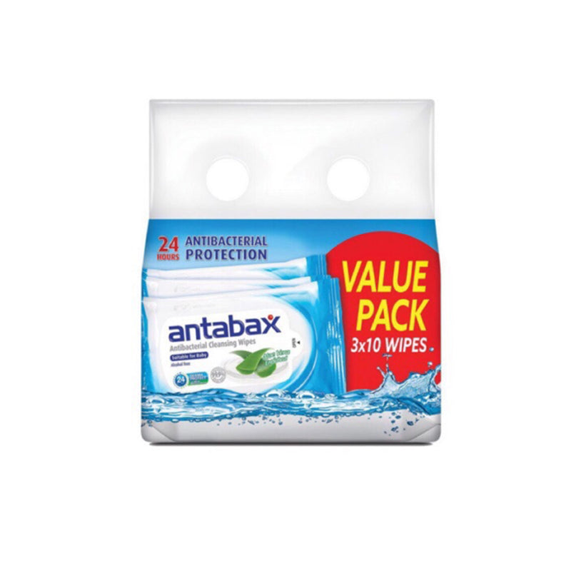 Antabax Antibacterial Cleansing Wipes 3packs