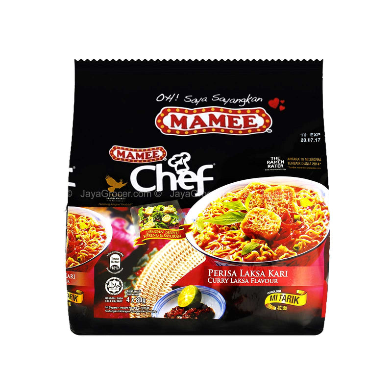 Mamee Chef Curry Laksa Flavour Instant Noodle 75g x 4