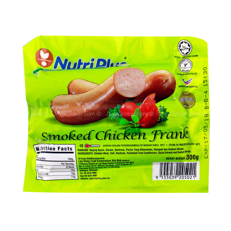 Nutriplus Smoked Chicken Frank 300g