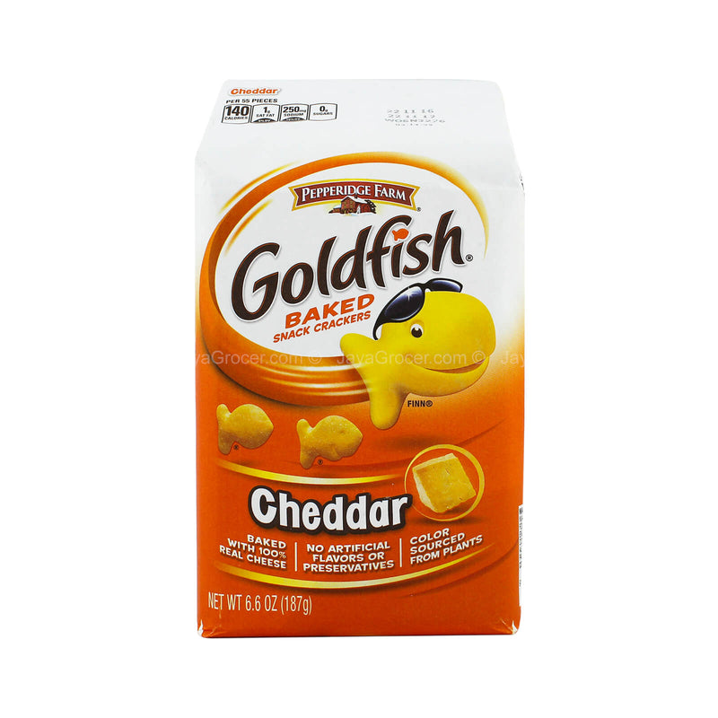 Pepperidge Goldfish Baked Snack Crackers Cheddar Cheese Flavour 187g