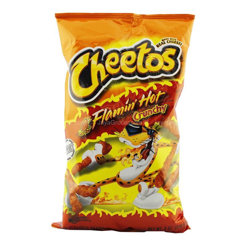 Cheetos Flamin Hot Crunchy Cheese Snack 227g