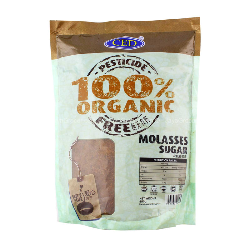 CED 100% Organic Molasses Sugar 850g
