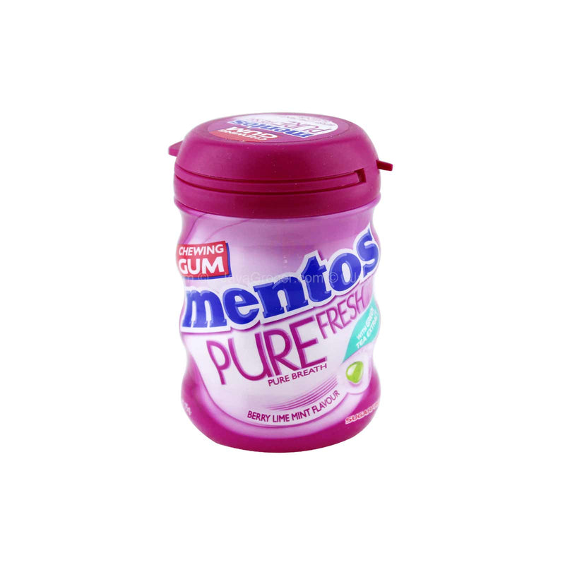 Mentos Pure Fresh Pure Breath Berry Lime Mint Sugar Free Chewing Gum with Green Tea 57g
