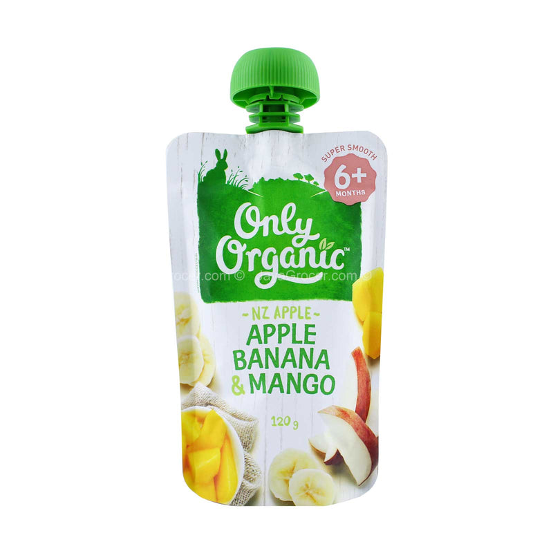 Only Organic Apple, Banana and Mango Baby Fruit 120g