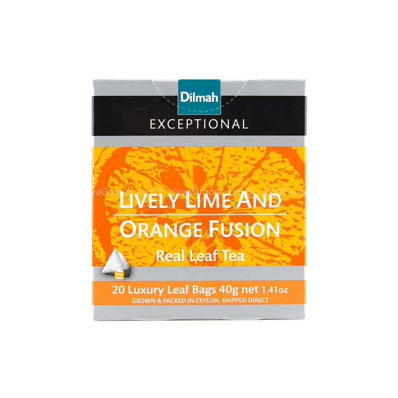 Dilmah Exceptional Lively Lime & Orange Fusion Real Leaf Tea 40g