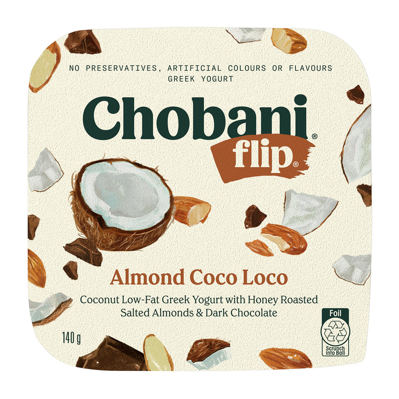 Chobani Flip Almond Coco Loco Low-Fat Greek Yogurt 140g