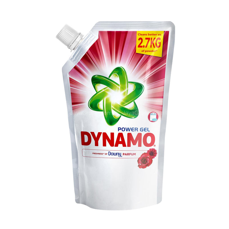 Dynamo Power Gel with Freshness of Downy Passion Liquid Detergent Refill 1.44kg