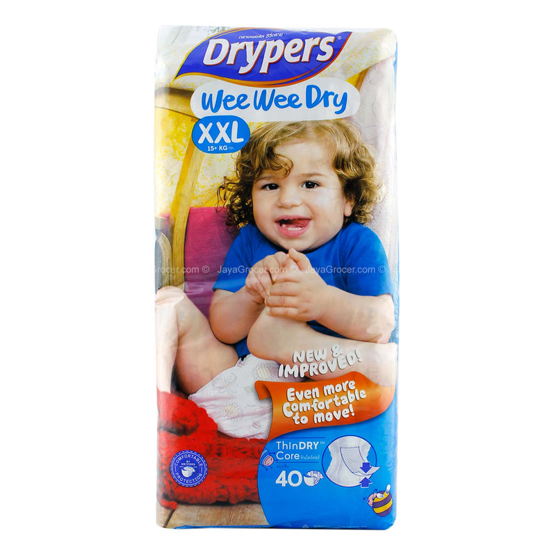 Drypers Wee Wee Baby Diapers XXL Size 40pcs/pack