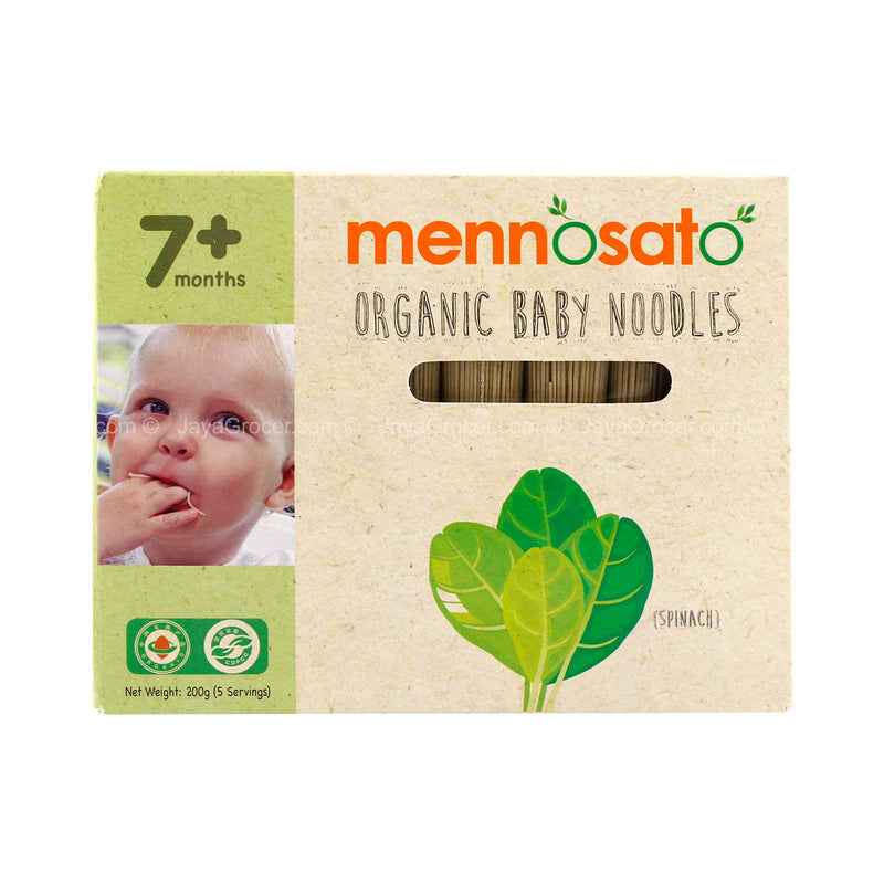 Mennosato Organic Baby Noodles Spinach Flavor 200g