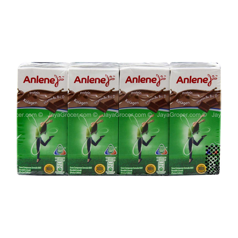 Anlene Low Fat UHT Recombined Chocolate Flavour Milk 180ml x 4