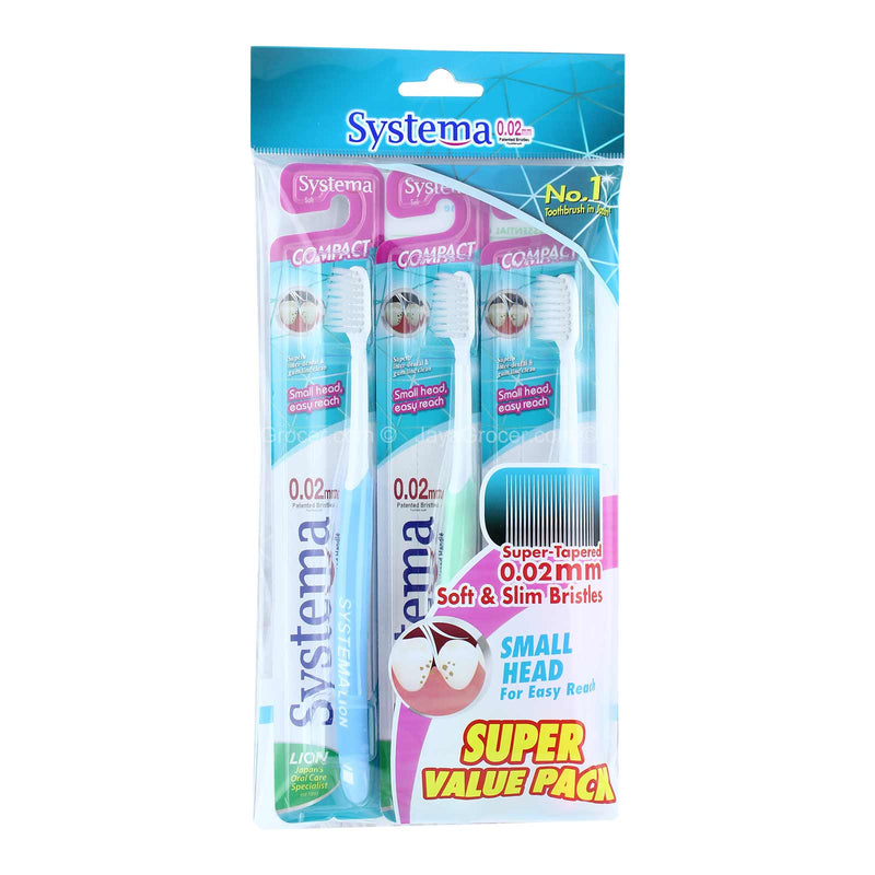 Systema Compact Toothbrush Soft 3pcs/pack