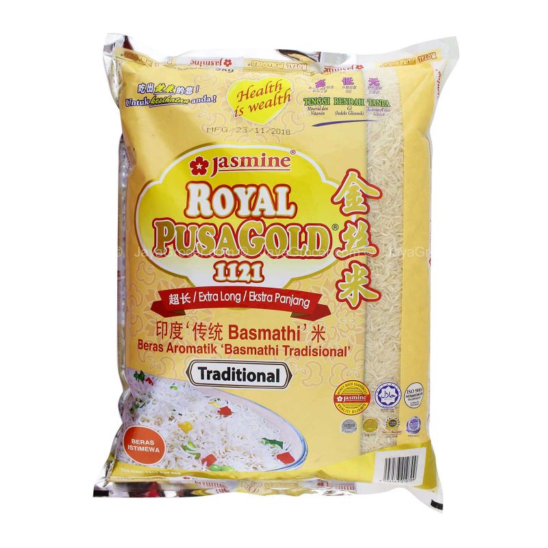 Jasmine Royal Pusa Gold 1121 Extra Long Traditional Aromatic Basmathi Rice 5kg