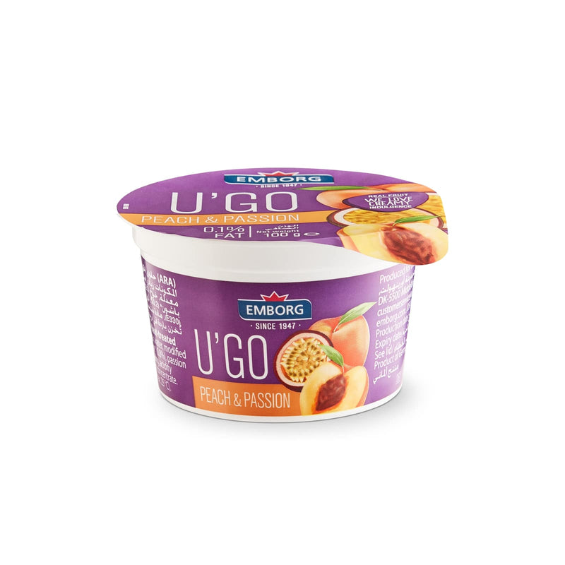 Emborg Uâ€™GO Peach & Passion Yoghurt 100g