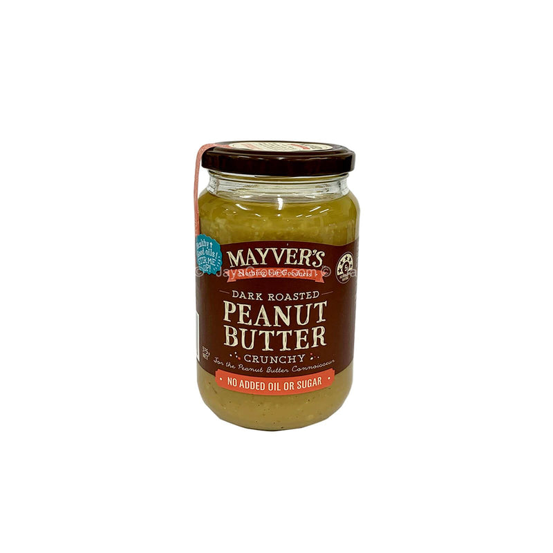 Mayver's Dark Roasted Peanut Butter Crunchy 375g