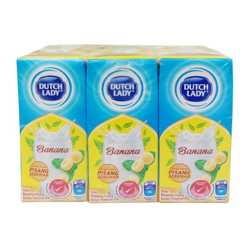 Dutch Lady UHT Milk Banana Flavour 200ml x 6