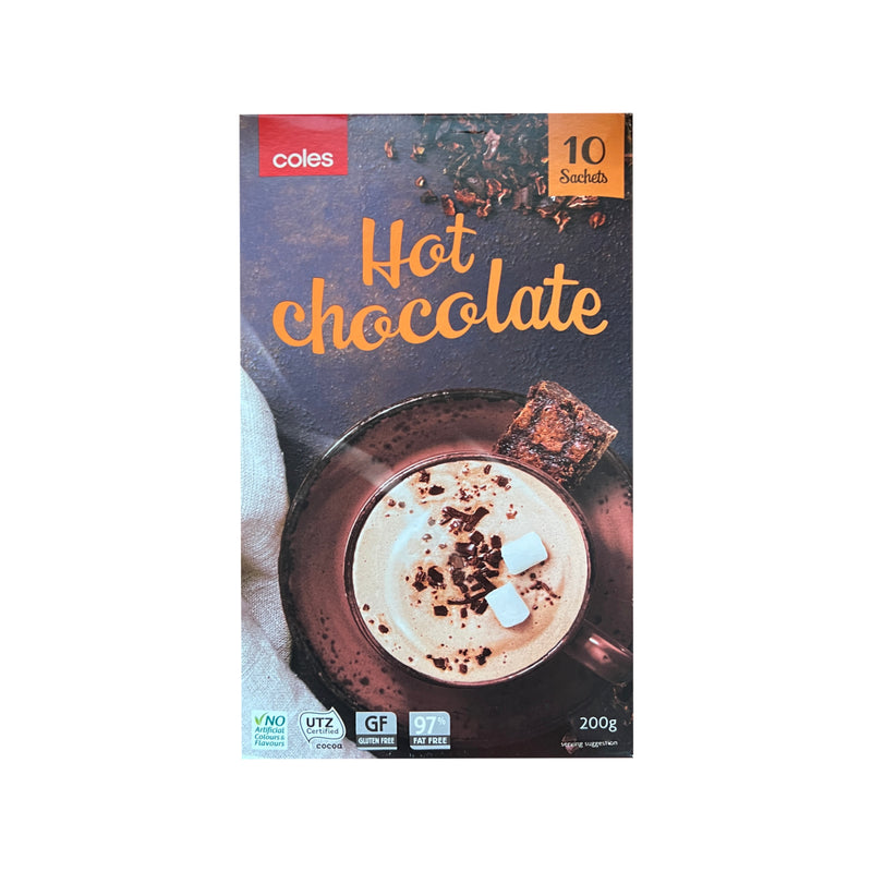 Coles Hot Chocolate Sachets 10pcs/pack