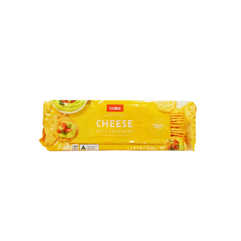Coles Rice Cracker Cheese Flavour 100g