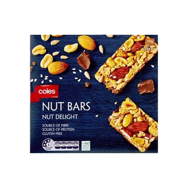 Coles Nut Bar Nut Delight 210g