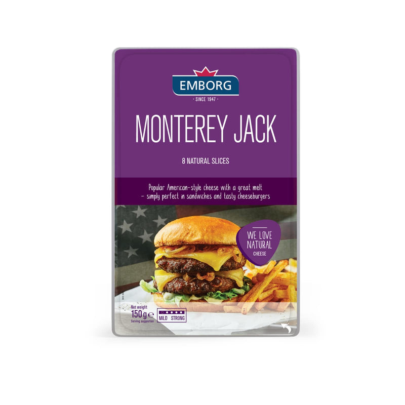 Emborg Monterey Jack Natural Sliced Cheese 150g