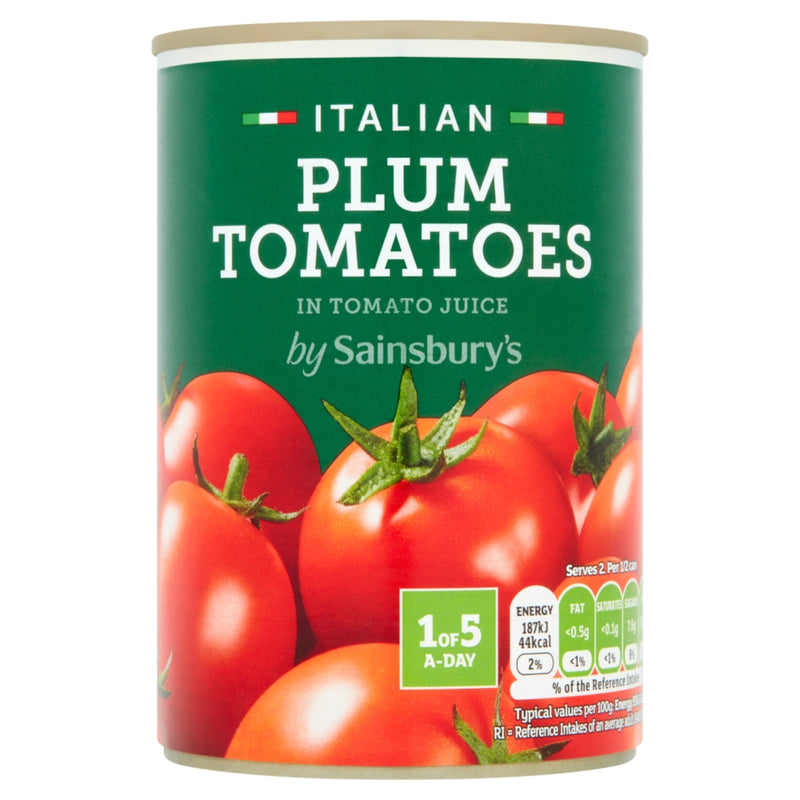 Sainsburys Italian Plum Tomatoes 400g